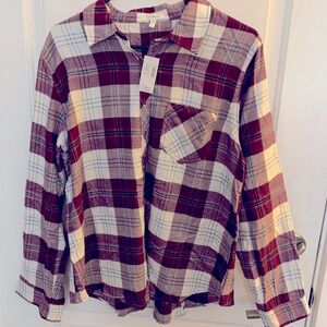 Plaid Button-Up Shirt